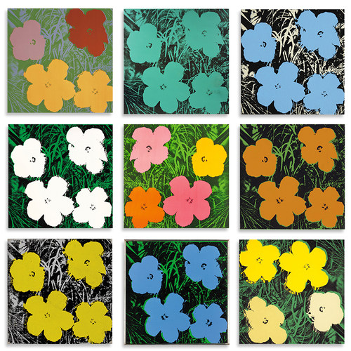 安迪·沃霍尔波普花卉装饰画芯