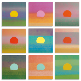 安迪·沃霍尔Andy Warhol波普艺术日出系列装饰画芯海报挂画内芯