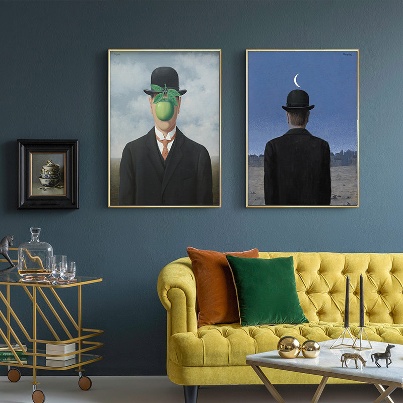 北欧美世界名画抽象超现实主义艺术大师装饰画芯画布微喷打印画心