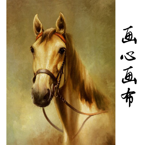 一马当先装饰画画芯 骏马图 高清电分大图软装画心 无框画 卡纸画