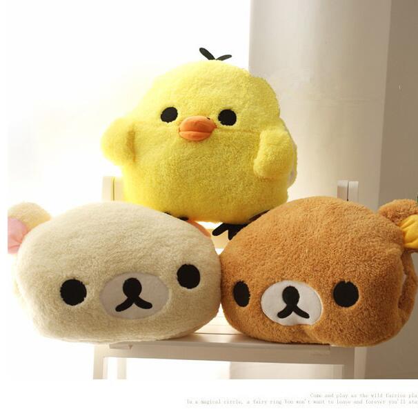 特价情侣轻松熊小鸡暖手捂抱枕