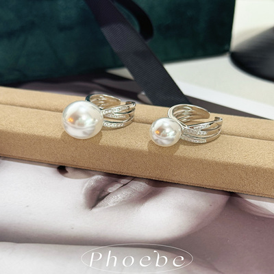 【简络·澳白】优雅轻奢 精工厚银 人造冷光澳白珍珠戒指