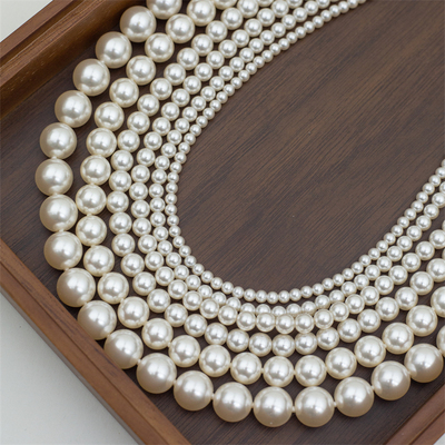 【粉光Akoya】人造仿Akoya粉光650 法式打结全珠链 珍珠项链