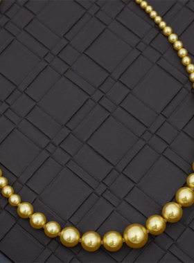 S925纯银南洋金珠塔链全珠串项链