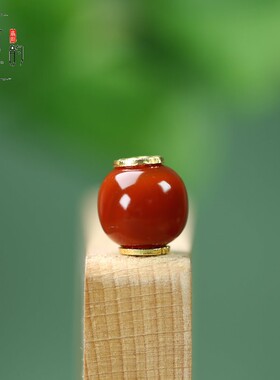 天然玛瑙老型桶珠红色系13*14mm孔2.5mmDIY项链手链配饰隔珠A53