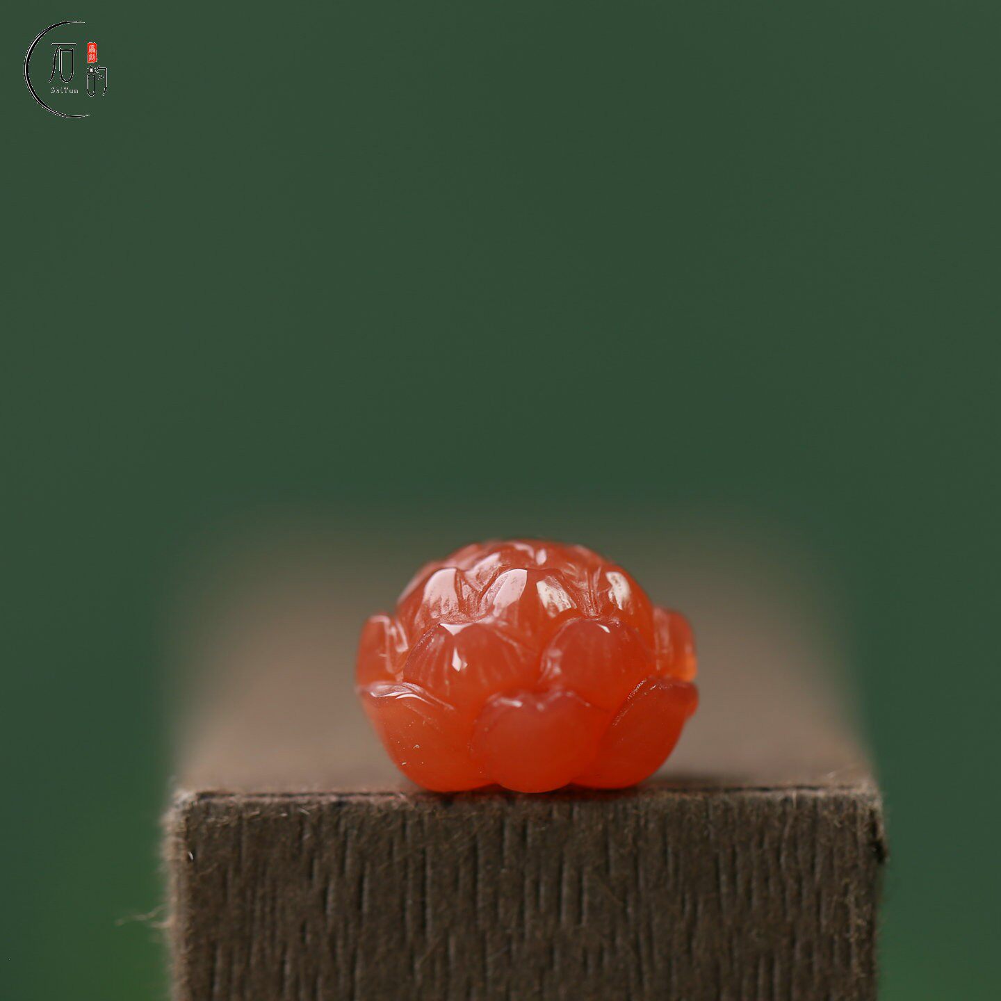 天然南红玛瑙莲花左右通孔珠子12mm左右DIY手链手串配饰饰品Y208