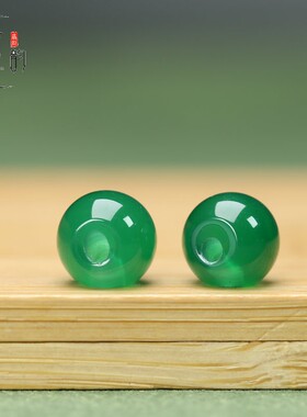 天然绿玛瑙圆珠扣子10mm