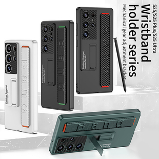 适用三星S25ultra手机壳新款 全包防摔磨砂超薄GalaxyS25Ultra腕带保护套硅胶ins网红外壳男女韩国带支架潮牌