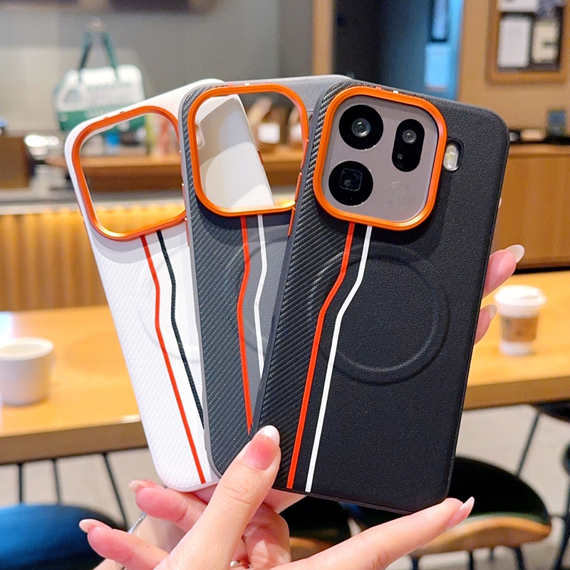 适用OPPOFindX9手机壳新款磁吸全包防摔硅胶软壳磨砂FindX9Pro素皮保护套网红潮牌ins风外壳撞色男女款高级感