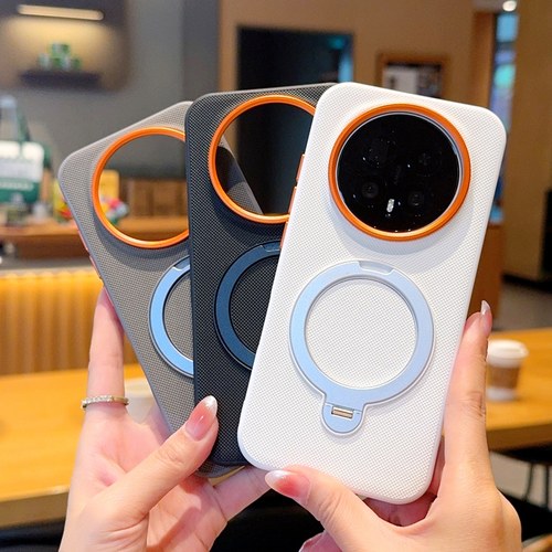 适用荣耀Magic8手机壳新款磁吸全包防摔素皮保护套Magic8Pro网红ins风磨砂硅胶软壳带旋转支架男女外壳高级感