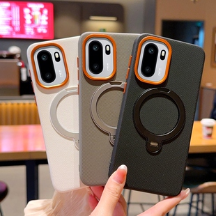 适用一加Ace6手机壳新款磁吸全包防摔素皮保护套网红ins风oneplusAce6t磨砂硅胶软壳带旋转支架男生女款外壳