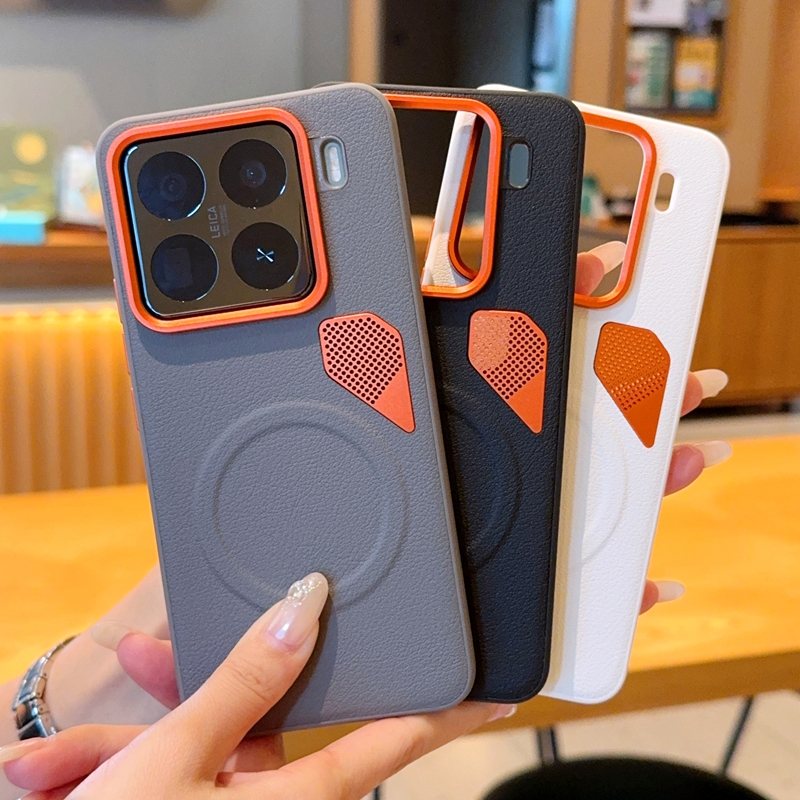 适用小米15SPro手机壳新款磁吸全包防摔硅胶磨砂小米14Pro素皮保护套网红ins风散热男女款高级感15外壳商务14