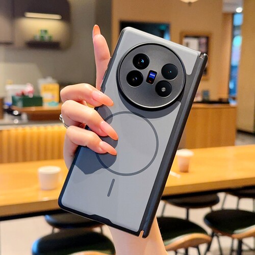 适用vivoXFold5手机壳折叠屏新款磁吸铰链双边中轴全包防摔磨砂肤感超薄简约硅胶软壳保护套男女款耐脏高级感