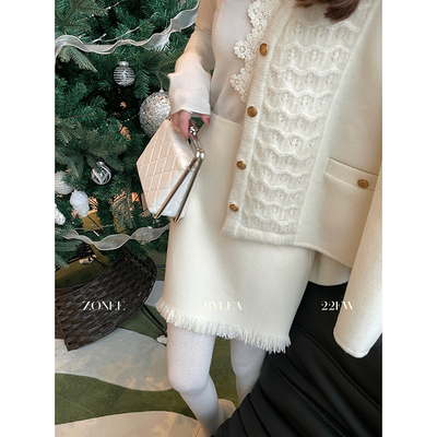 Lea宋亦雯短裙甜美风双面呢