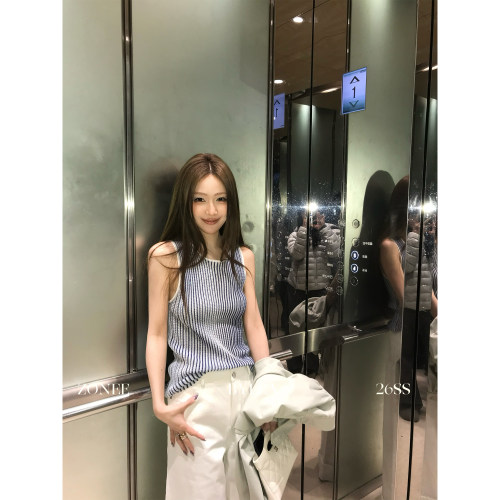 ZONEE/LEA宋亦雯条纹无袖背心