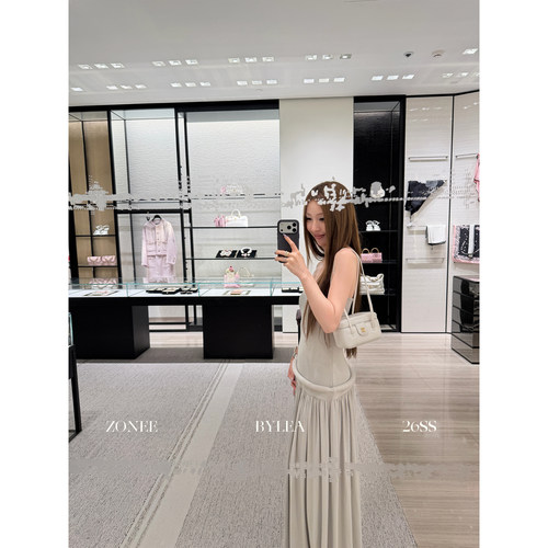ZONEE/LEA宋亦雯抹胸连衣裙女
