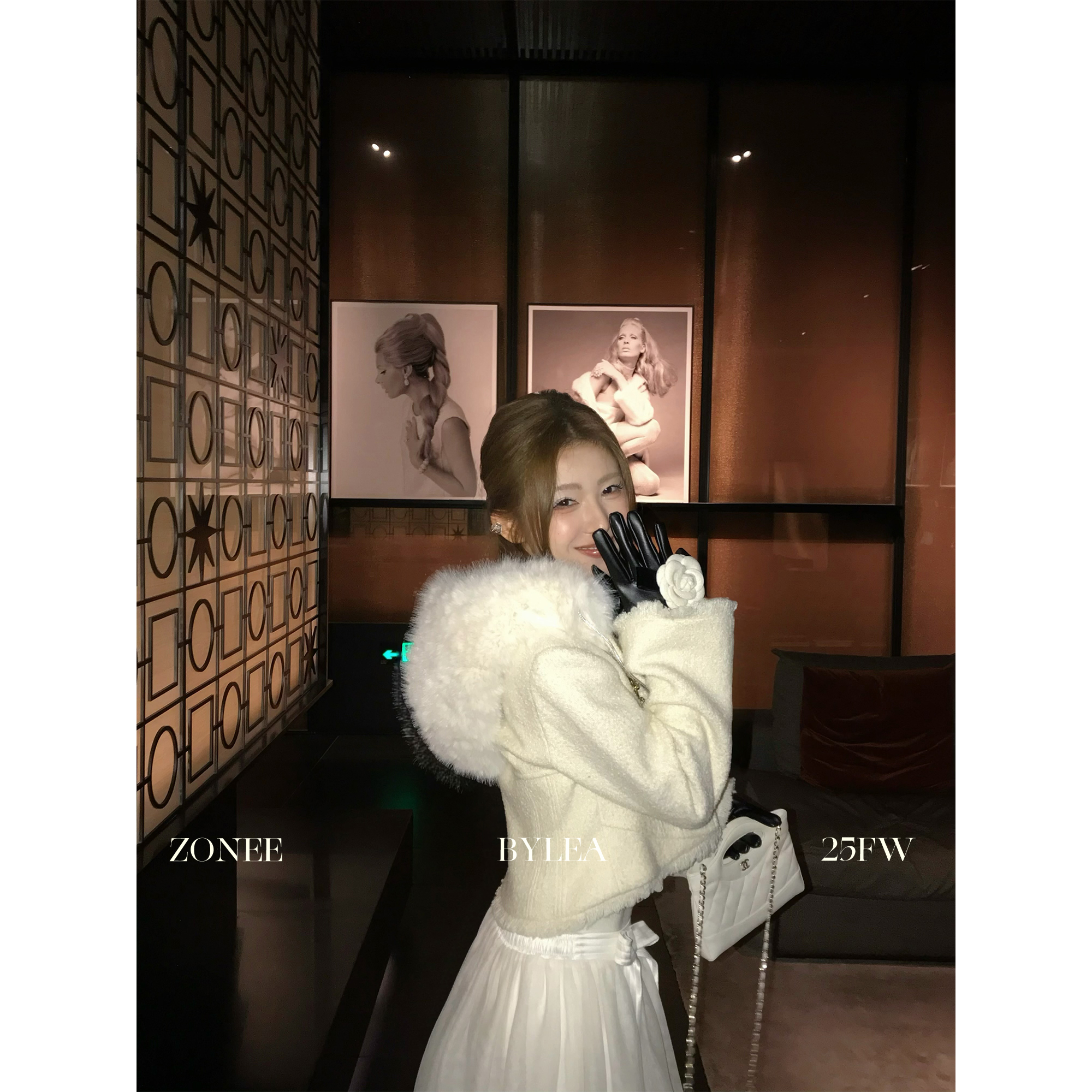 ZONEE/LEA宋亦雯小香连帽短外套