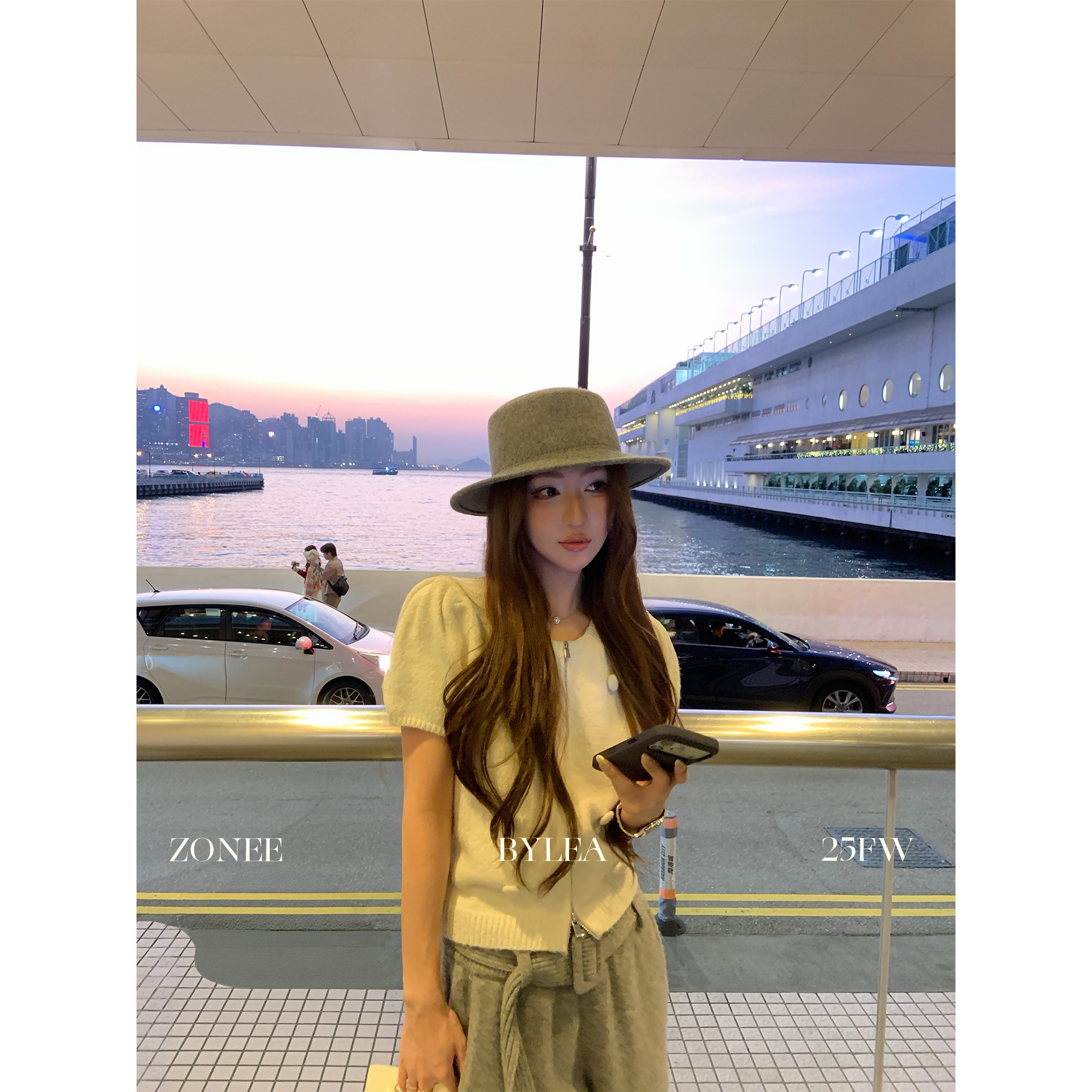 ZONEE/LEA宋亦雯短袖针织开衫