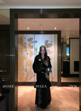 ZONEE/LEA宋亦雯 圣诞夜曲 苏力羊驼毛澳毛两穿设计毛呢大衣外套