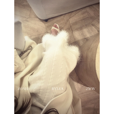 ZONEE/LEA宋亦雯钩花针织半身裙