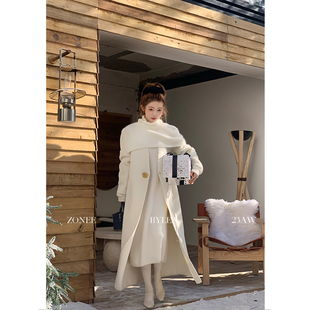 黑标高比例简约气质时髦感长款 ZONEE 双面苏力 浪漫 大衣 北欧