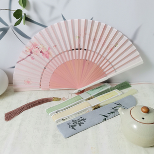 扇子折扇小清新创意双节扇汉服旗袍扇女式 随身便携折叠古风小扇子