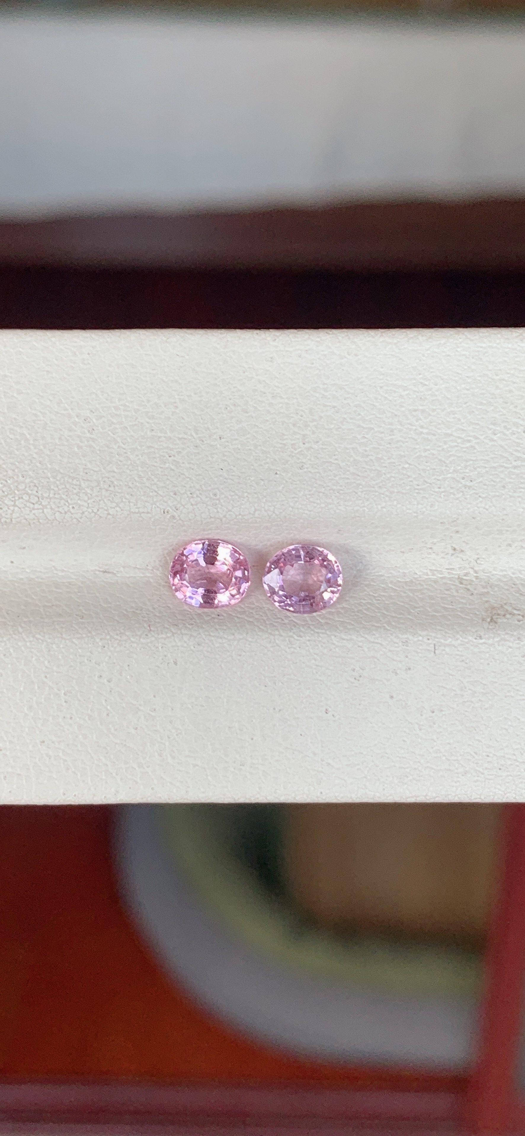 缅甸尖晶石裸石粉色一对