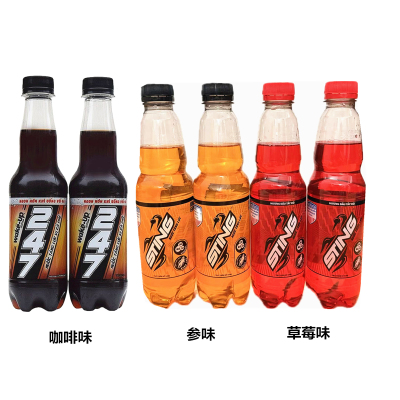 越南碳酸STING/247咖啡草莓参味汽水330ml nuoc tang luc混合口味