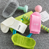 溪歌95%棉瑜伽袜中筒地板袜防滑硅胶室内健身普拉提女士运动袜子