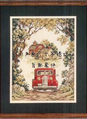 原套真线对比 十字绣自配套件 绝版 JCA Borderlines-乡村老爷车