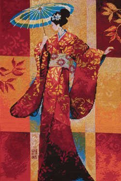 MAIA 55678000-01059-Misaki撑伞艺伎 ANC原套线量十字绣自配套件