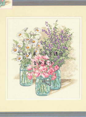 原套真线对比 十字绣自配套件 Dim 35122 Wildflower Trio 绝版