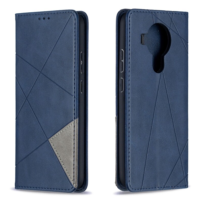 适用Nokia 5.4手机壳复古翻盖拼接自吸诺基亚5.4保护套插卡商务男