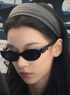 【79】辛芷蕾同款新款蝴蝶结猫眼墨镜女高级感防紫外线遮阳太阳镜