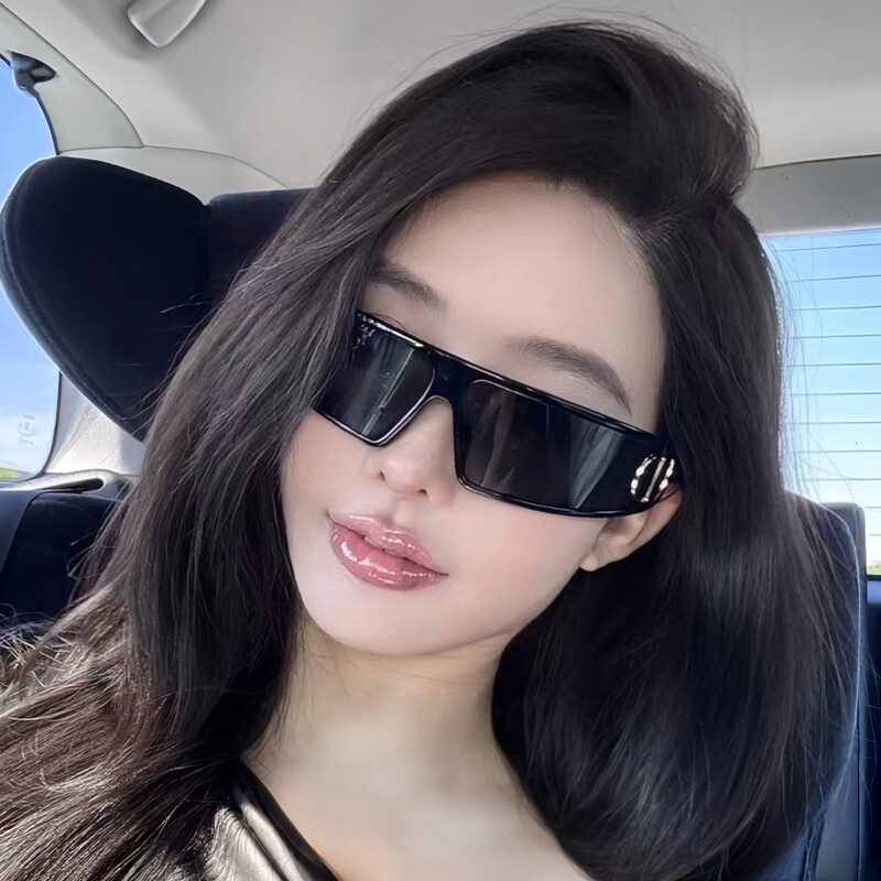 【61】新款d家同款发箍墨镜女潮一体镜高级欧美风时尚百搭太阳镜