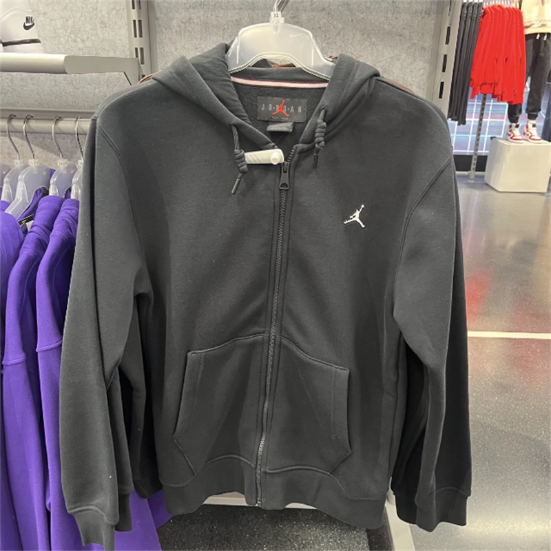 Nike正品耐克春季JORDAN男子加绒连帽夹克保暖外套新款DQ7351-010