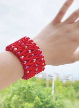 2022手链布艺简约女弹力手镯编织