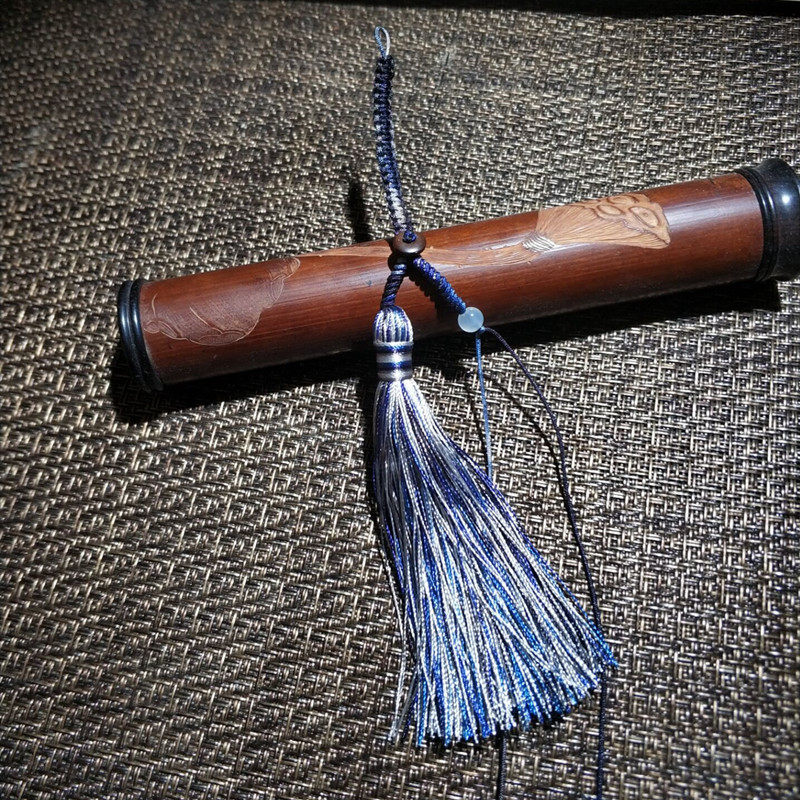 手工编织制作渐变色流苏半成品DIY车钥匙扣包包木玉器把玩件挂绳