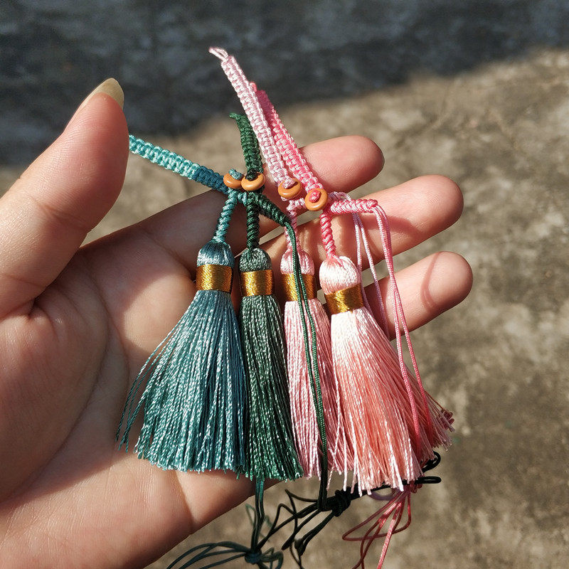 纯手工编织半成品手把小挂件挂绳流苏扣车钥匙装饰品男女款包挂饰