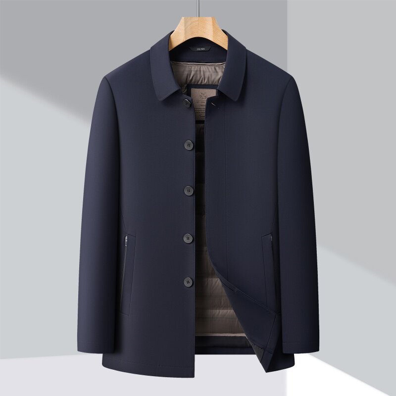 冬季中老年男加厚可拆内胆羽绒服