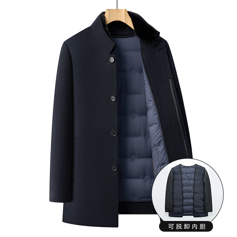 秋冬新款男士可拆内胆加厚夹克