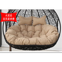 The double backrest cushion of the hanging chair is thickened and enlarged, and can be disassembled and washed. It is also suitable for the chair cushion of the bird's nest cradle swing and the balcony hanging basket thumbnail 2