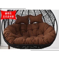 The double backrest cushion of the hanging chair is thickened and enlarged, and can be disassembled and washed. It is also suitable for the chair cushion of the bird's nest cradle swing and the balcony hanging basket thumbnail 4