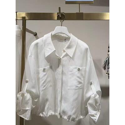 MM商场同款2026春夏新款通勤简约气质显瘦翻领短外套女1H4210291