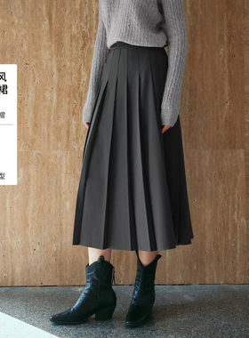 MM麦家商场同款2025年秋冬新百搭休闲通勤简衣半身裙女5GA941761