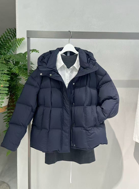 MM麦家商场同款2025冬季百搭连帽鹅绒保暖羽绒服外套女5GA180961Q