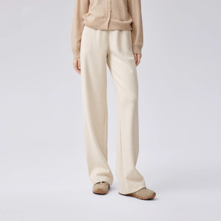 新款 通勤女1FA953301 2025秋季 伊折扣简约百搭休闲针织直筒长裤