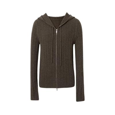 MM麦麦家2025秋冬季新款连帽拉链羊绒衫针织开衫女上衣5GA134484