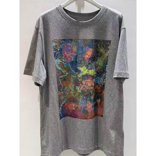 MM商场同款2026春新款松弛复古休闲纯棉油画风短袖T恤女4H4101181