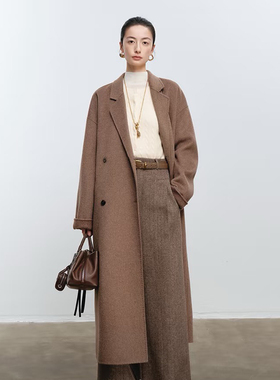 商场同款伊折扣双面毛呢大衣冬季中长款呢子风衣外套女1GA370122